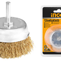 INGCO SPAZZOLA A TAZZA CON FILO ONDULATO E GAMBO