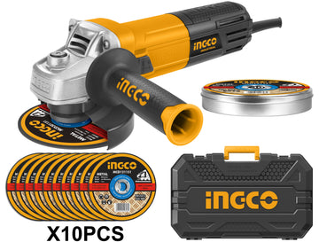 INGCO SMERIGLIATRICE ANGOLARE 115MM 950W CON 10 DISCHI