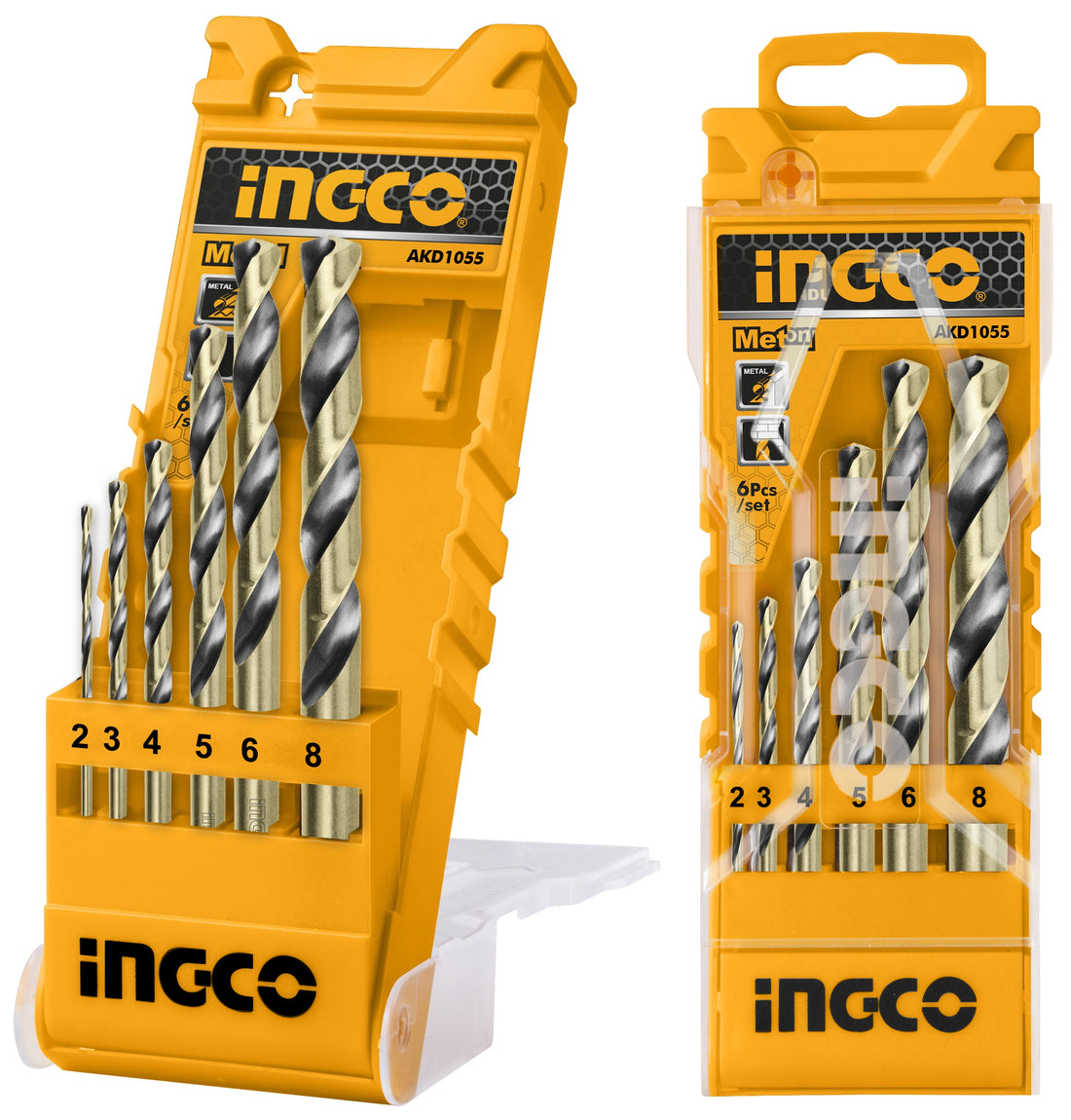 INGCO SET 6 PUNTE TRAPANO METALLO