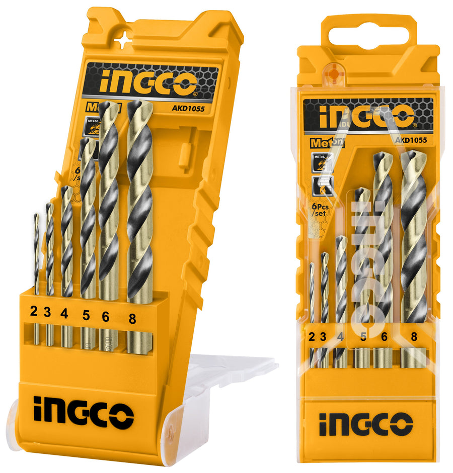 INGCO SET 6 PUNTE TRAPANO METALLO