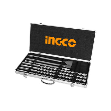 INGCO SET PUNTE E SCALPELLI SDS MAX CON VALIGETTA