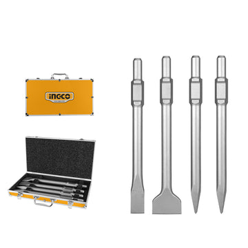 INGCO KIT 4 PZ SCALPELLI CON VALIGETTA