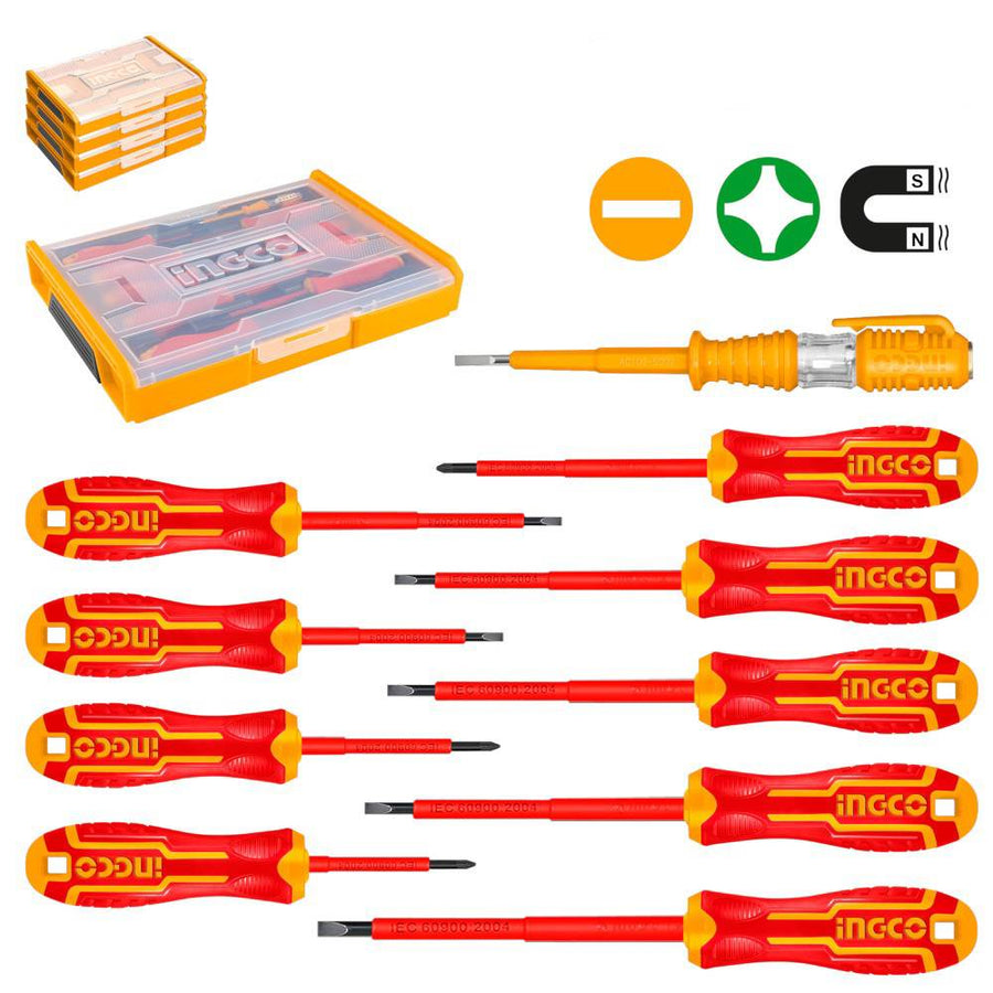 INGCO SET 10PZ CACCIAVITI ISOLATI