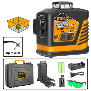INGCO LIVELLA LASER 3D 0-30M (RAGGIO VERDE)