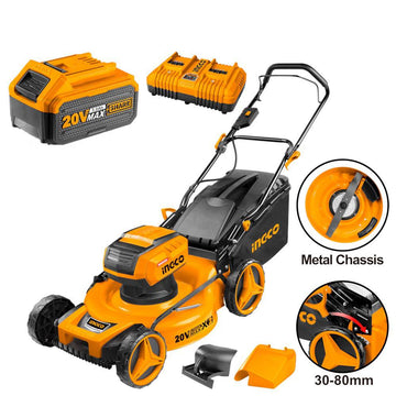 INGCO RASAERBA A BATTERIA 40V + 2 BATTERIE + CARICABATTERIA