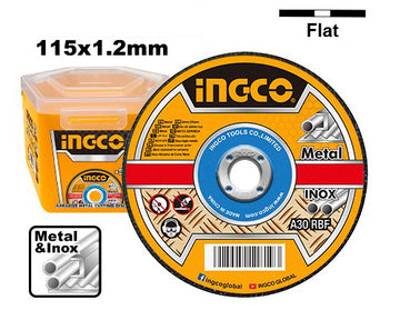 INGCO SET 50 DISCHI TAGLIO PER METALLO E INOX 115X1,2MM