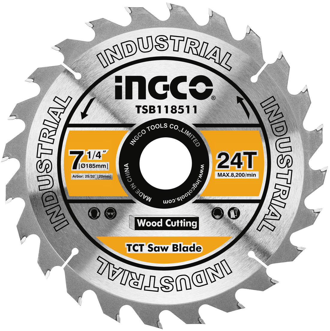 INGCO DISCO RICAMBIO SEGA CIRCOLARE 185MM-24 DENTI
