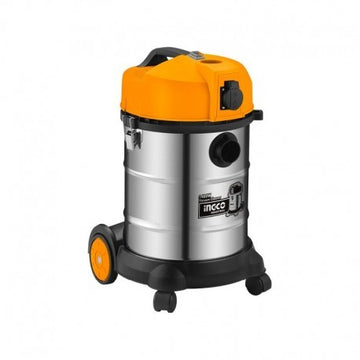 INGCO BIDONE ASPIRAPOLVERE- LIQUIDI INOX 1200W 30LT