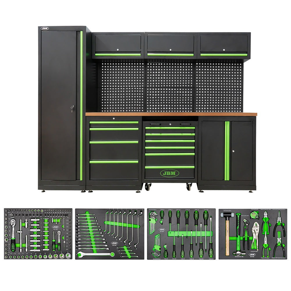 SET DI MOBILI COMPONIBILI PER OFFICINA (18 PEZZI) + SET DI 4 MODULI DI UTENSILI IN CARBONIO EVA